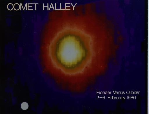 Comet Halley dust clouds
