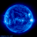 blue eit solar image