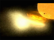 Still from animation showing a CME